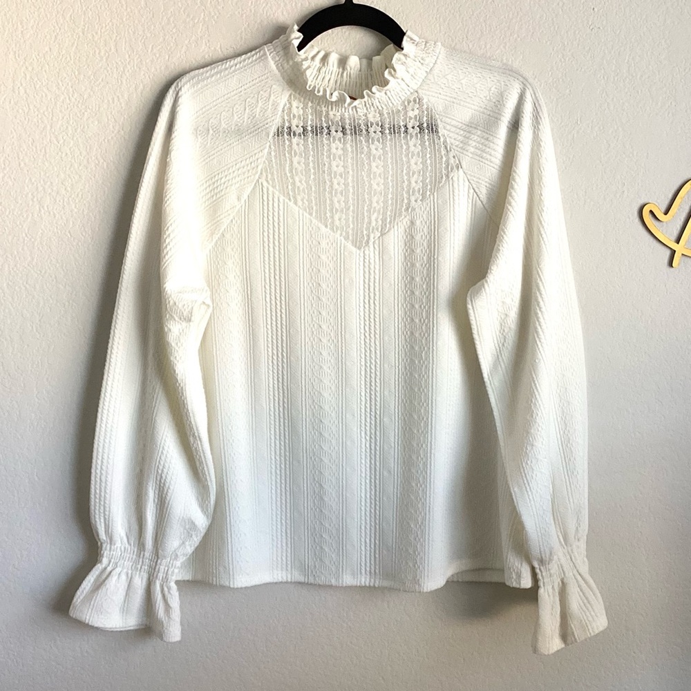 \Belldini\ Textured Long Sleeve Top